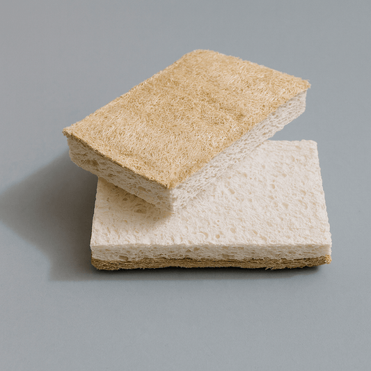 Dual-Sided Cellulose & Loofah Dish Sponge 2-Pack